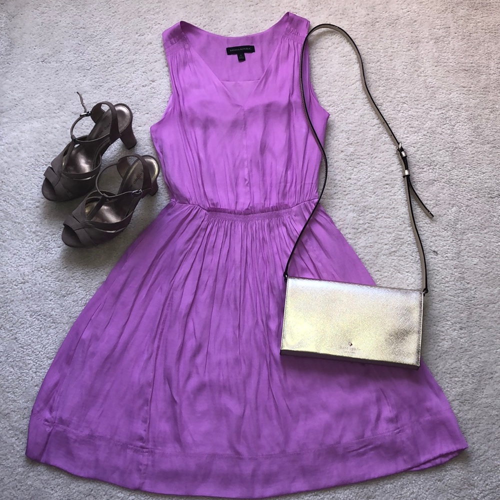 LBanana Republic Pink Fit & Flare Dress